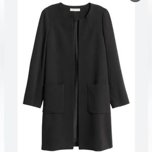 H&M black short lightweight jacket  coat size 2